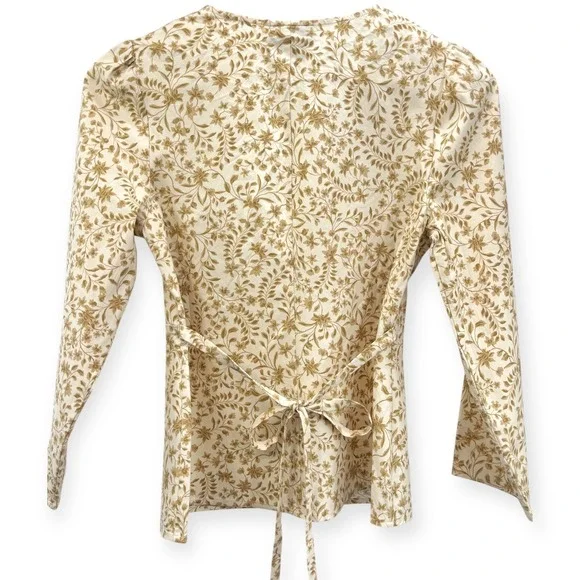 Reformation Cream and Gold Floral Blouse - Picture 9 of 10